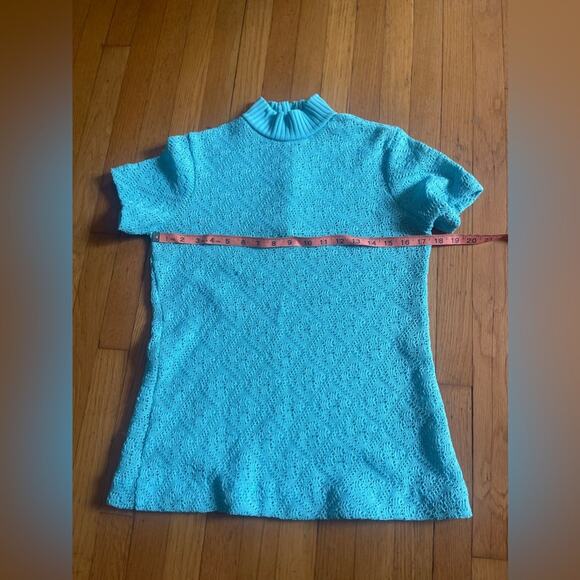 70s Vintage Jantzen Blue Knit Pantsuit - Picture 6 of 15